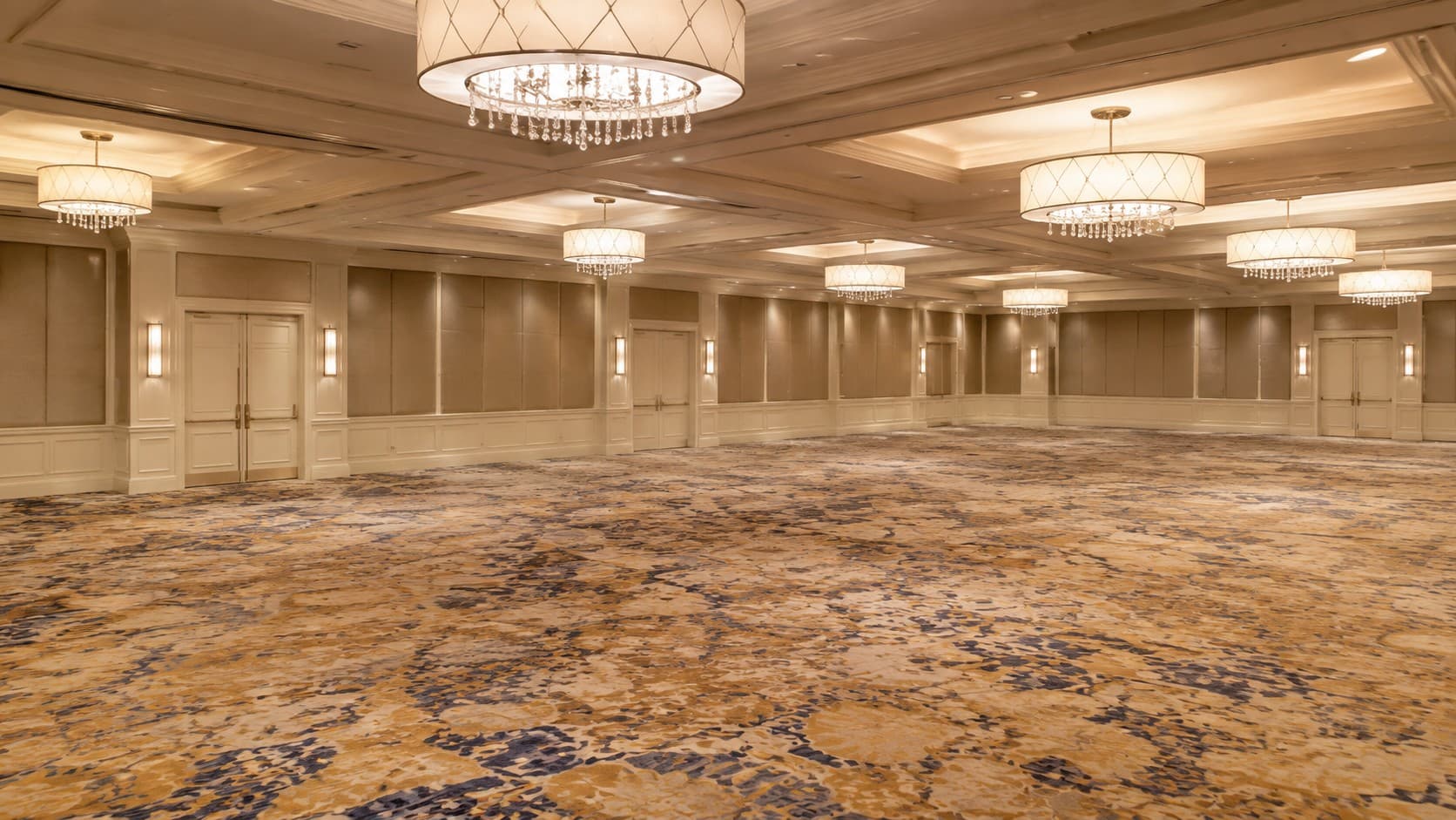 The empty hotel banquet hall, before setup